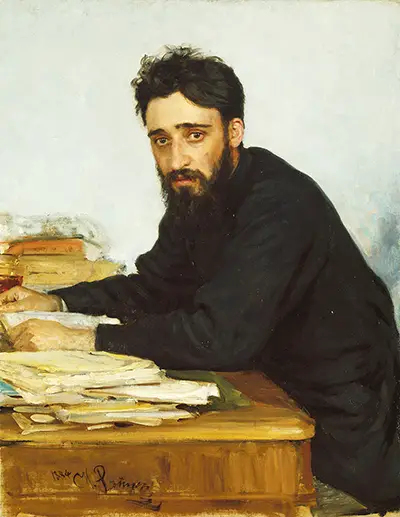 Portrait of Vsevolod Mikhailovich Garshin Ilya Repin